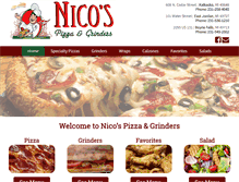 Tablet Screenshot of nicospizzami.com